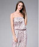 Pink Little Flowers Printed Jumpsuit